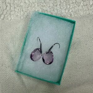 Swarovski Sterling Silver Elegant Purple Earrings